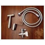 Handheld Bidet Sprayer for Toilet - Bidets for Existing Toilets Adjustable Water Pressure with Bidet Hose for Feminine Wash, Stainless Steel Muslim Shower Jet Spray for Toilet - Retail: $16
