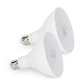 Radar Motion Sensor Light Bulbs Outdoor, 15W 5000K PAR38 LED Flood Light Bulb with Motion Detector and Dusk to Dawn Sensor, 100 Watt Equivalent, E26 Medium Base, 1500LM, Daylight, 2 Pack - Retail: $18