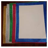 Poster Board Glitter Frame Color - Assorted Glitter Color, Sparkling Frame Colored Poster Board Paper for Crafts, Decorations, & Vision Board Projects, 11 x 14, 5/Pack, 1-Pack - Retail: $5