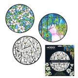 Window Art Clings, Decal Stickers and Decorations for Glass, Peel and Stick Decor, Removable, Reusable, 9 Inches Each, Set of 3 Per Sleeve, Louis C. Tiffany Window - Retail: $17