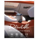 Retractable Car Charger, for Gifts for Him Her, Cars Adapter USB C Fast Charger, Car Accessories Gadgets for Men Women Travel Essentials Gift for iPhone 17 Pro Max 16 15 14 13 12, Samsung S26 - Retail
