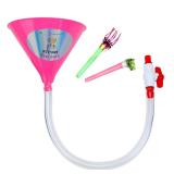 Beer Bong Funnel with Flow Valve 0.12 inch Upgraded Thickness Tube, Beer Bongzilla Funnel Vital Orange for Parties, Festivals, Carnivals (Pink) - Retail: $15