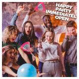 Beer Bong Funnel with Flow Valve 0.12 inch Upgraded Thickness Tube, Beer Bongzilla Funnel Vital Orange for Parties, Festivals, Carnivals (Pink) - Retail: $15