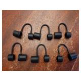 6PCS Silicone Straw Covers Cap Compatible with Stanley Cup 30-40 oz Tumbler with Handle 10mm Straw Toppers Dust-Proof Reusable Straw Cover for Stanley Cup Accessories (Black) - Retail: $4