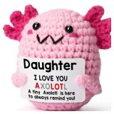 Teen Girl Gifts Trendy Stuff, Crochet Axolotl Daughter Gift from Mom for Birthday, Christmas, Valentines, Easter Basket Stuffers for Tweens Kids - Retail: $55