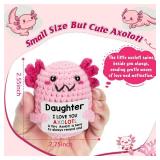 Teen Girl Gifts Trendy Stuff, Crochet Axolotl Daughter Gift from Mom for Birthday, Christmas, Valentines, Easter Basket Stuffers for Tweens Kids - Retail: $55