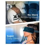 Travel Pillow Alternative Stops Bobbing | Airplane Head Straps and Car Support Band | Great on Travel Upright | Super Comfy Neck Support | Small & Compact - Retail: $24