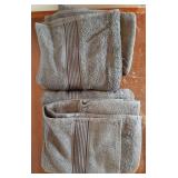 Home Cotton 2 Pack Oversized Bath Towel Set 28x55 inches, Large Bath Towels, Ultra Absorbent Compact Quickdry & Lightweight Towel, Ideal for Gym Travel Camp Pool - Charcoal Grey - Retail: $13