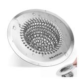 TRAPMATE Shower Drain Hair Catcher, 4.4 Easy Clean Bathtub Drain Hair Catcher, Anti-Slip Bath Tub Drain Protector, Upgraded 304 Stainless Steel Shower Sink Drain Cover for Bathroom (Patented Product) 