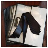 12 Pack Clear Plastic Gift Bags with Handles, Reusable Party Favor Bags with Ribbon for Wedding, Bachelorette Party, 12 x 10 x 5 Inch (Black) - Retail: $17