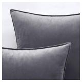Pack of 2 Decorative Velvet Throw Pillow Cover Soft Pillowcase Solid Square Cushion Case for Sofa Bedroom Car 20x20 Inch Blue - Retail: $25