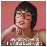 Blue Light Blocking Glasses - Trending Round TR90 Frames, Metal Arms, UV400 Protection - Matching Soft Case - Retail: $18