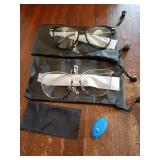 Blue Light Blocking Glasses - Trending Round TR90 Frames, Metal Arms, UV400 Protection - Matching Soft Case - Retail: $18
