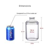 24oz Acrylic Storage Jar, Airtight Lid with Silicone Sealing Ring, Ideal Canister Container for Sugar, Tea, Spices, Herbs, Shells, Bath Salt, Christmas Decorative Apothecary Jars - Retail: $12