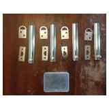 4 Pcs Solid Brass Surface Bolt Door Slide Bolt Door Latches for Top of Slide Latch Lock(4,Silver) - Retail: $24"