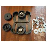 Universal Roller Skid Snow Thrower Shoes | 490-241-0038 Snow Blower Skid Shoes W/Hardware, for Craftsman, MTD, Cub Cadet, Fits Most 2-Stage and 3-Stage Snow Thrower Snowblowers - Retail: $20