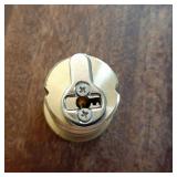 Mortise/Rim Cylinder Lock,1-1/2(Overall Length: 38mm), Satin Brass (Golden), Lock core, dimple Keyway, Standard Outdoor & Indoor Use, with 5 Keys, Door Lock Replacement - Retail: $29"