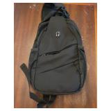 Crossbody Bags for Women Men Trendy Sling Bag Backpack Casual Chest Bag with Convertible Shoulder Strap Travel Cross Body Bag for Hiking Traveling Outdoors(Black) - Retail: $10