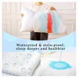 Pillow Protectors (2 Pack) Queen, Waterproof Pillowcase with Zipper, Breathable, Soft Pillow Cover for Better Sleep, Machine Washable - Retail: $21