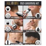 Ufree Beard Trimmer for Men, Waterproof Electric Razor for Nose, Body, Face & Mustache, Cordless Hair Clippers Shavers Grooming Kit, Gifts for Men Husband Father - Retail: $37