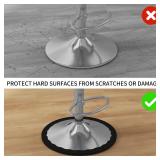 2 Pack Bar Stools Leg Protectors Ring, Non Slip Silicone Chair Leg Floor Protector, Pads Bottom Protect Wooden Floor No Scratches No Noise Anti-Slip, Stretchable Fits 16.5 to 18.5" Chair Base, Black -