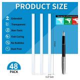 48 Pack Mini Hot Glue Sticks, 8 Long x 0.27" Diameter Clear Glue Sticks for Glue Gun, EVA Clear Glue Gun Sticks, Hot Glue Gun Sticks for DIY Craft Sticky Projects & More - Retail: $7"
