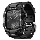 Rugged Case with Band for Apple Watch 46mm,Compatible with Apple Watch Series 11/10, Military Grade Shockproof Bumper Cover for iWatch Tactical Band Men (Black, 46mm) - Retail: $34