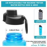 Lid Replacement for Nalgene Tritan Water Bottle 32oz & 48oz 1 Pack, Wide Mouth Lid for Nalgene Water Bottle 32oz & 48oz, BPA-Free 2Pack - Retail: $13
