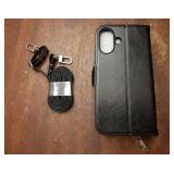iPhone 17 Crossbody Wallet Case - Stylish PU Leather Handbag Phone Purse with Zipper Closure, Card Slots & RFID Blocking - Wrist Strap, Lanyard, Kickstand - Black - Retail: $31