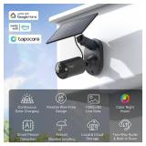 Tapo SolarCam 1080p Outdoor Wireless Security Camera - Battery Power with Solar, Person Detection, Subscription-Free Local Storage or Optional Cloud, Works with Alexa & Google Assistant, C403 KIT - Re