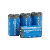 Amazon Basics 4-Pack CR2 Lithium Batteries, 3 Volt, Long Lasting Power, Reliable, Low Self-Discharge Rate - Retail: $10