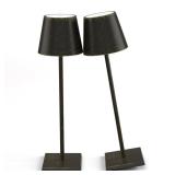 Aoceley 2-Pack Rechargeable Table Lamps LED Cordless Table Lamp 3W 5500mAh Battery Operated Table Light Stepless Dimmable Portable Desk Lamp for Restaurant/Table/Bedroom/Outdoor (Copper) - Retail: $70