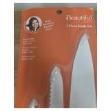 Beautiful Drew Barrymore 3 Piece Kitchen Knife Set - Retail: $25