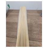 50Pcs Wooden Sticks for Crafts, Wooden Dowel 1/4 x 12 Inch Dowel Rods Craft Wood Sticks Cake Dowels Unfinished Natural Bamboo Sticks for Flower Bouquet Crafts and DIYers - Retail: $0