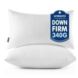 SEE PHOTOS MIULEE Throw Pillows Inserts, Pack of 2 12x24 Inch 100% Virgin Fiber Filling Bed Couch Pillows - Retail: $24