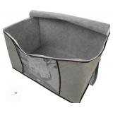 2 Pack Foldable Large Storage Bags for Comforter Quilt Blanket Clothes with Clear Window & Handles - Easy to Fit King Size Comforter Set - Closet Under Bed Organizer - Retail: $0