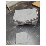 2 Pack Foldable Large Storage Bags for Comforter Quilt Blanket Clothes with Clear Window & Handles - Easy to Fit King Size Comforter Set - Closet Under Bed Organizer - Retail: $0