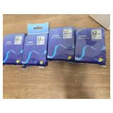 12mm Label Maker Tape Cassettes - Black on White - Retail: $15