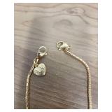 Gold Chain Clasp Heart Phone Charm - Retail: $0