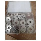 ZQZ 108Pcs Flat Washers, 304 Stainless Steel Fender Washers Assortment, 12 Different Sizes Wide Washer M3 M4 M5 M6 M8 M10 M12 Assorted Flatwashers Kit - Retail: $10