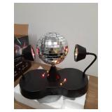 Playbees Rotating Disco Ball - LED Revolving Disco Ball with Movable Strobe Lights for Disco Party Decor, Mirror Lights Party, Mini Lava Lamp Alternative, 30 Second Dance Party - Retail: $35