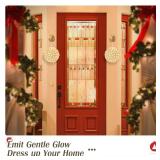 Lewondr Christmas Window Lights 2 Pack, Outdoor Christmas Lights Cherry Blossom Sphere Light Ball, Battery Powered Indoor Hanging Light for Xmas Decoration with Timer Function, Warm White - Retail: $4