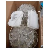 Lewondr Christmas Window Lights 2 Pack, Outdoor Christmas Lights Cherry Blossom Sphere Light Ball, Battery Powered Indoor Hanging Light for Xmas Decoration with Timer Function, Warm White - Retail: $4