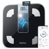 RENPHO Smart Scale for Body Weight, FSA&HSA Eligible, Digital Bathroom Scale BMI Weighing Bluetooth Body Fat Scale, Body Composition Monitor Health Analyzer with Smartphone App, 400 lbs - Elis Solar 1