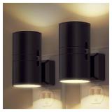 L LOHAS LED Night Light Plug in, Modern Night Lights Plug into Wall, Dusk to Dawn Sensor, Soft White 3000K, 0-100LM Adjustable Brightness, Dimmable Night Lights for Hallway Bedroom Stairway, 2 Pack - 