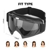 Motorcycle Goggles, 2 Pack Dirt Bike Goggles ATV Offroad Riding Motocross Protective UTV Helmet Glasses with 2 Pack Neck Breathable Bandana Mask for Adults Youth Kids (Gery+Color) - Retail: $14