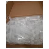 Kanayu 100 Pcs 10ml Plastic Test Tubes with Lids Vial Cap Container Small Storage Test Lab Tubes with Silicone Ring for Science Experiments Sample Liquid Party Decor Home Candy Storage - Retail: $20