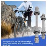 Frdhee 1 Pair Bike Axle, Bicycle Axles Rear Axle Front Axle Set Quick Release Front Rear Axles Hub Bike Repair Tool Accessories for Mountain Bikes, Road Bikes - Retail: $15