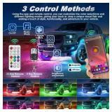 16Pods RGB LED Rock Lights for Semi Trucks Pickup Jeep Golf Cart ATV UTV RZR RV Offroad with APP/RF Remote Control, Dynamic Color Changing Underglow Kits Music Mode 12V Waterproof Chasing Underbody - 