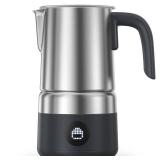 Milk Frother and Steamer [Upgraded], AMZCHEF All-in-1 Detachable Frother for Coffee 600W, Automatic Warm and Cold Foam Maker, Stainless Steel Jug, Dishwasher Safe, LED Display - Retail: $70